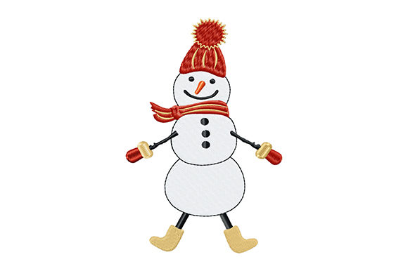 Cheerful Snowman Embroidery