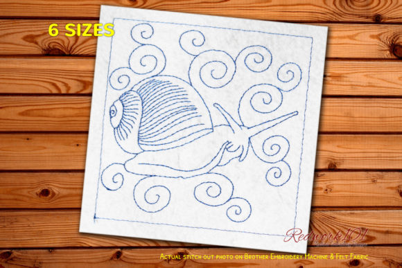 Garden Snail Redwork – A Practical Review for Embroidery Designers